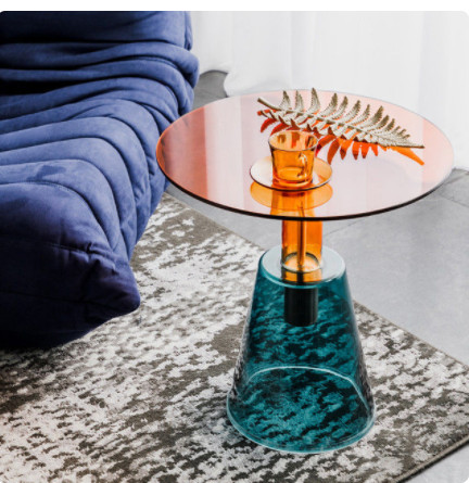 Laatste bedrijfscasus over Hoogste Koffietafel Mini Light Luxury van het Minimalism de Woonkamer Aangemaakte Glas